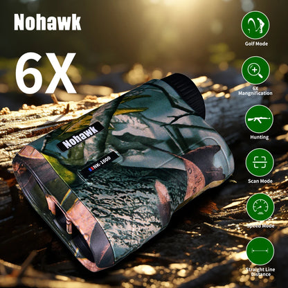 NOHAWK Hunting Rangefinder, 1000M/Yds,  6x Magnification