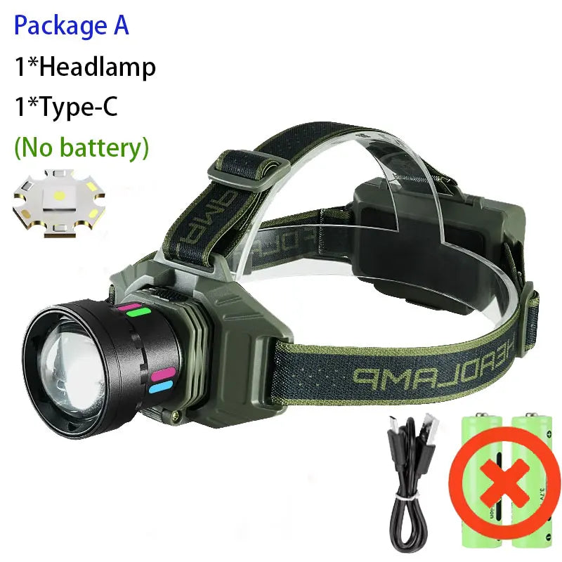3500000LM  Powerful LED USB Rechargeable Head Light   Waterproof