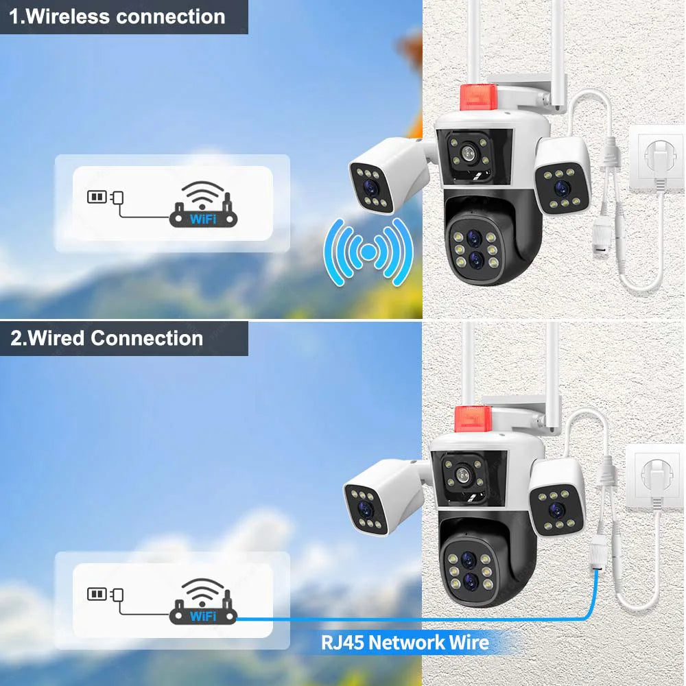 8K 16MP WiFi 10X Zoom  Motion Detection Surveillance Camera