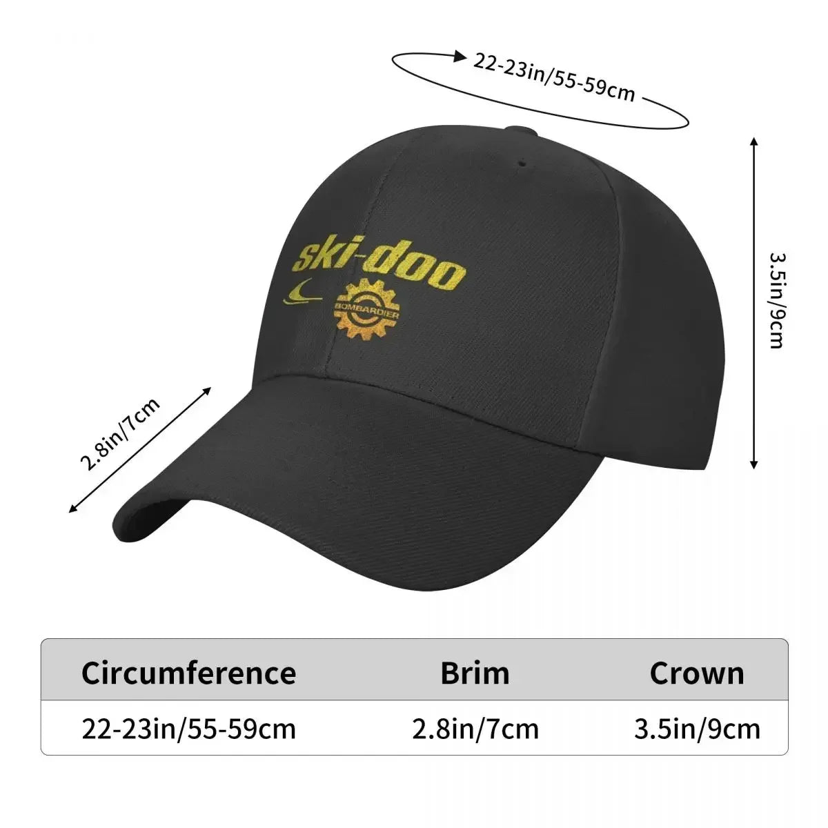 Ski Doo Vintage Snowmobiles Baseball Cap