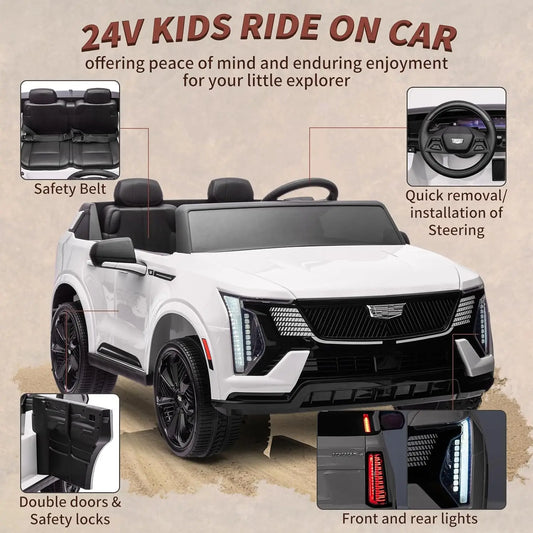 24V Ride On Car, Electric Vehicle With Remote Control, 2 Seater