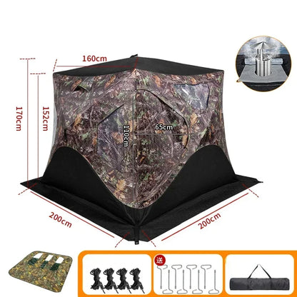 YOUSKY Outdoor Ice Fishing Tent 3-4 Person with Chimney Vent