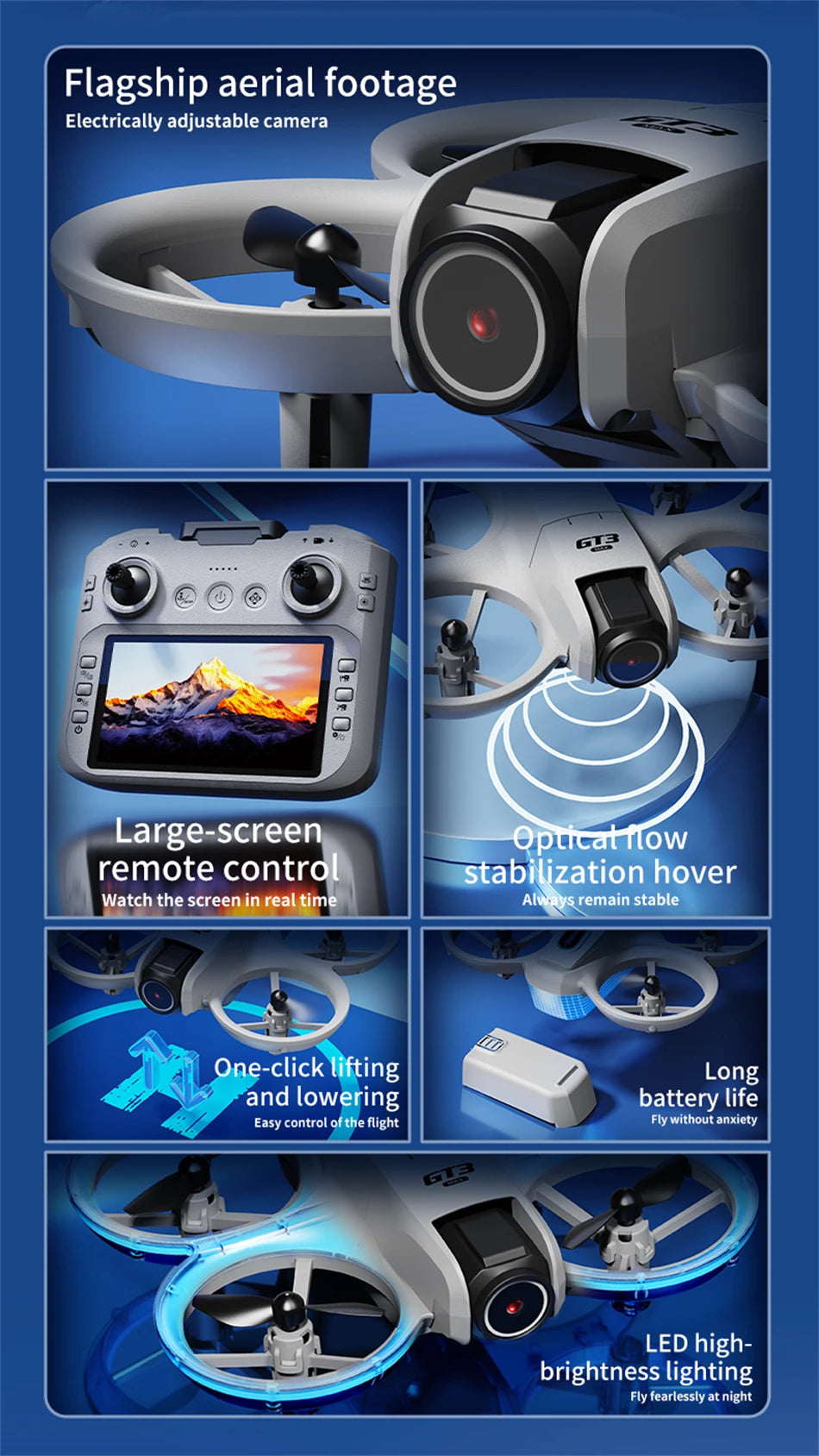 GT3 MAX New 8K 5G GPS Professional HD Drone