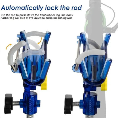 2-piece stainless steel rod holder, 360° adjustable