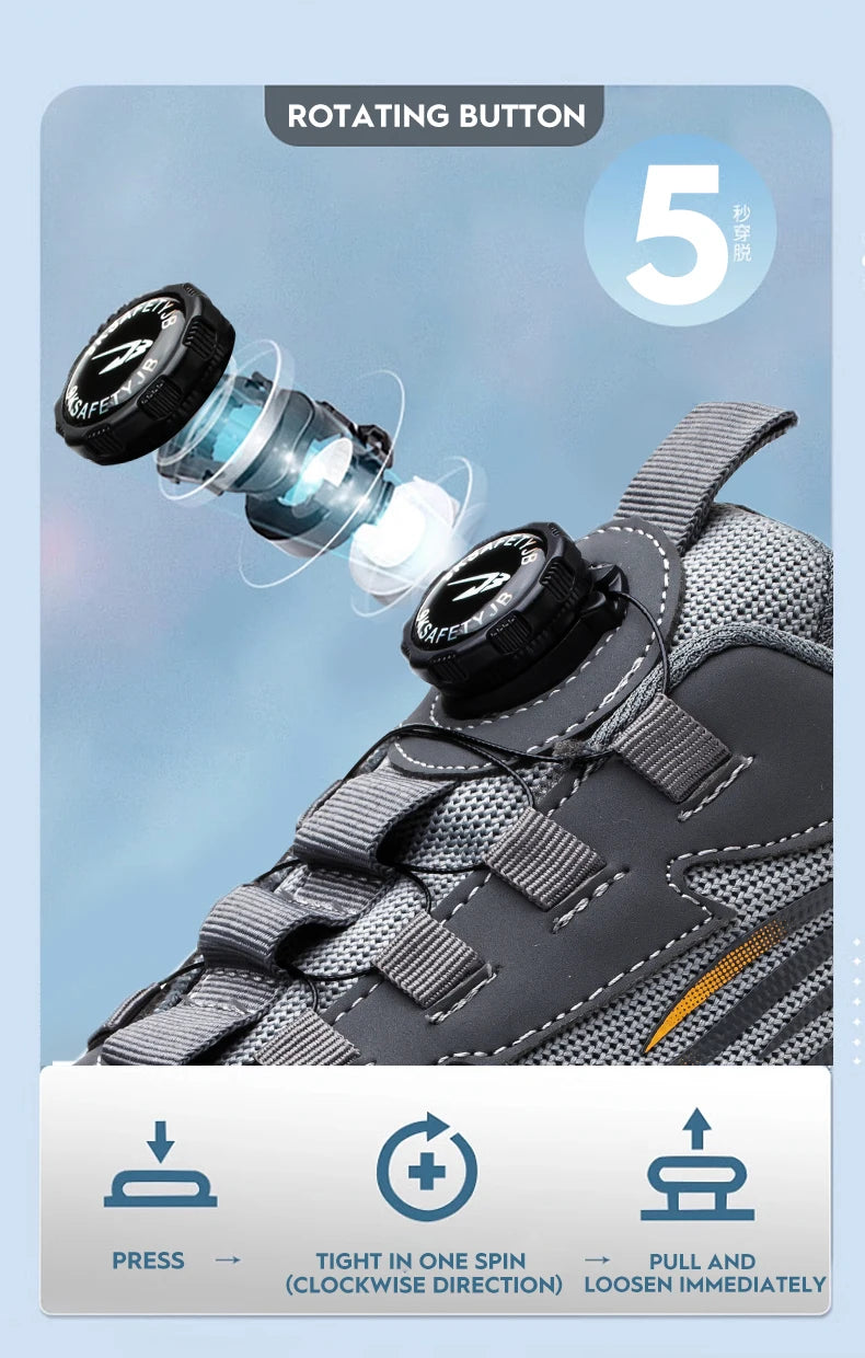 Soft sole comfortable anti-smash anti-puncture safety shoe