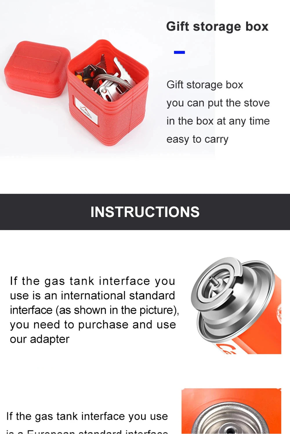 Camping Gas Stove  Backpacking Hiking Picnic 3500W