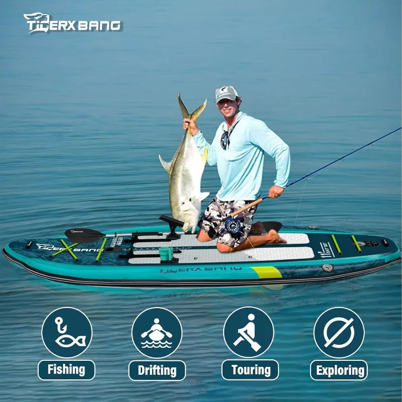 11'x47''x6'' Inflatable Fishing Kayak, High-Performance