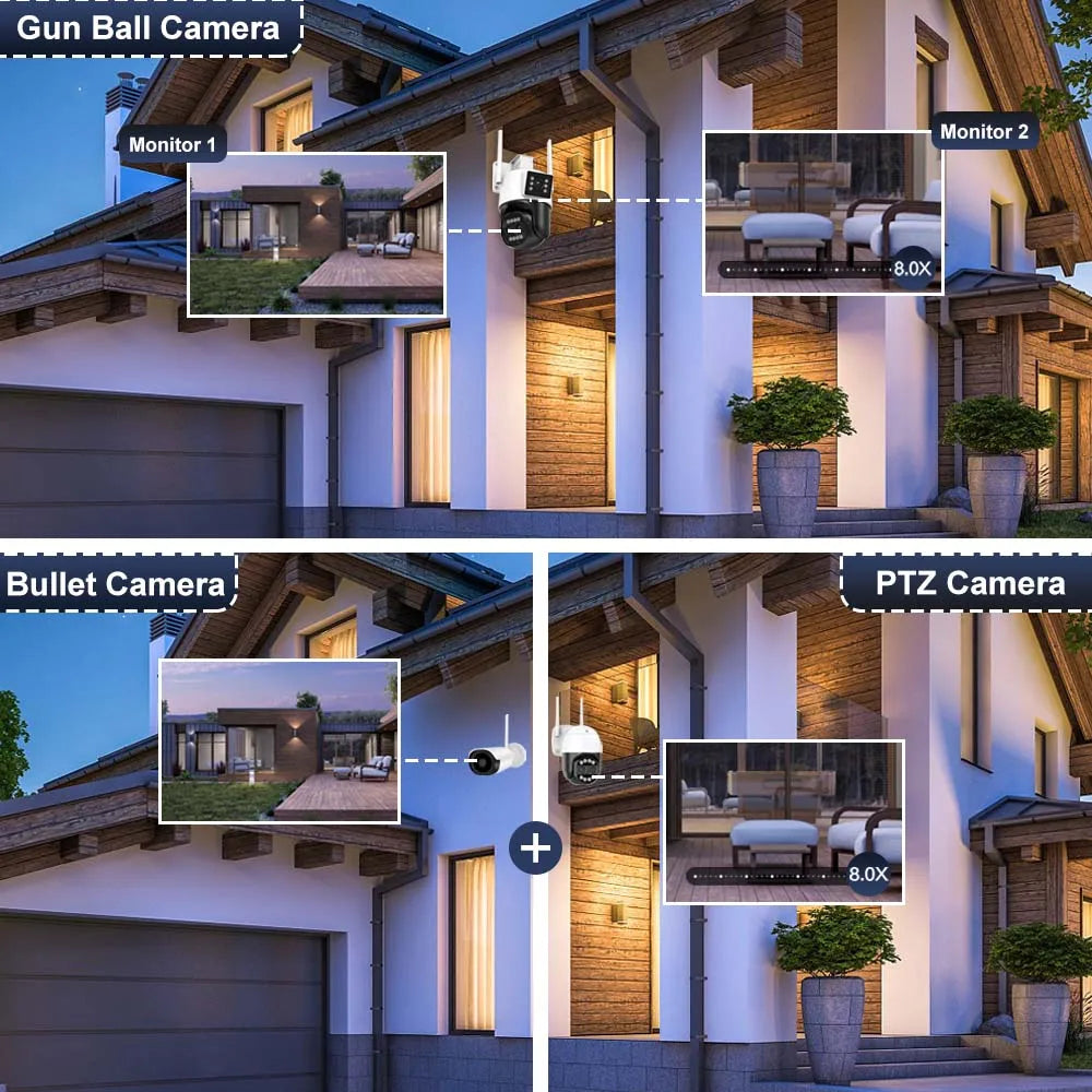 12MP 6K Outdoor WIFI CCTV 8MP Surveillance Cam