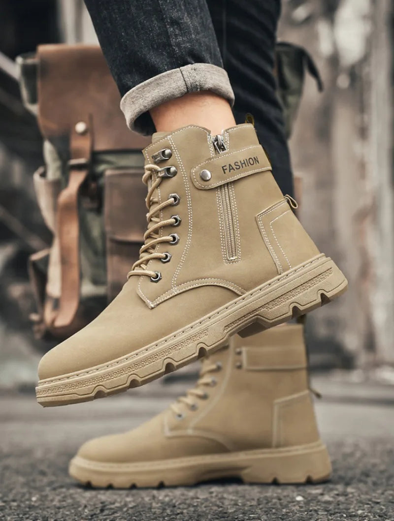 Men's Work Boots Spring Autumn Anti-slip Waterproof