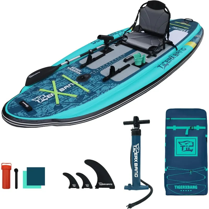 11'x47''x6'' Inflatable Fishing Kayak, High-Performance