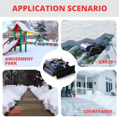 2-in-1 Lawn Mower with Snow Shovel Attachment with Remote Control