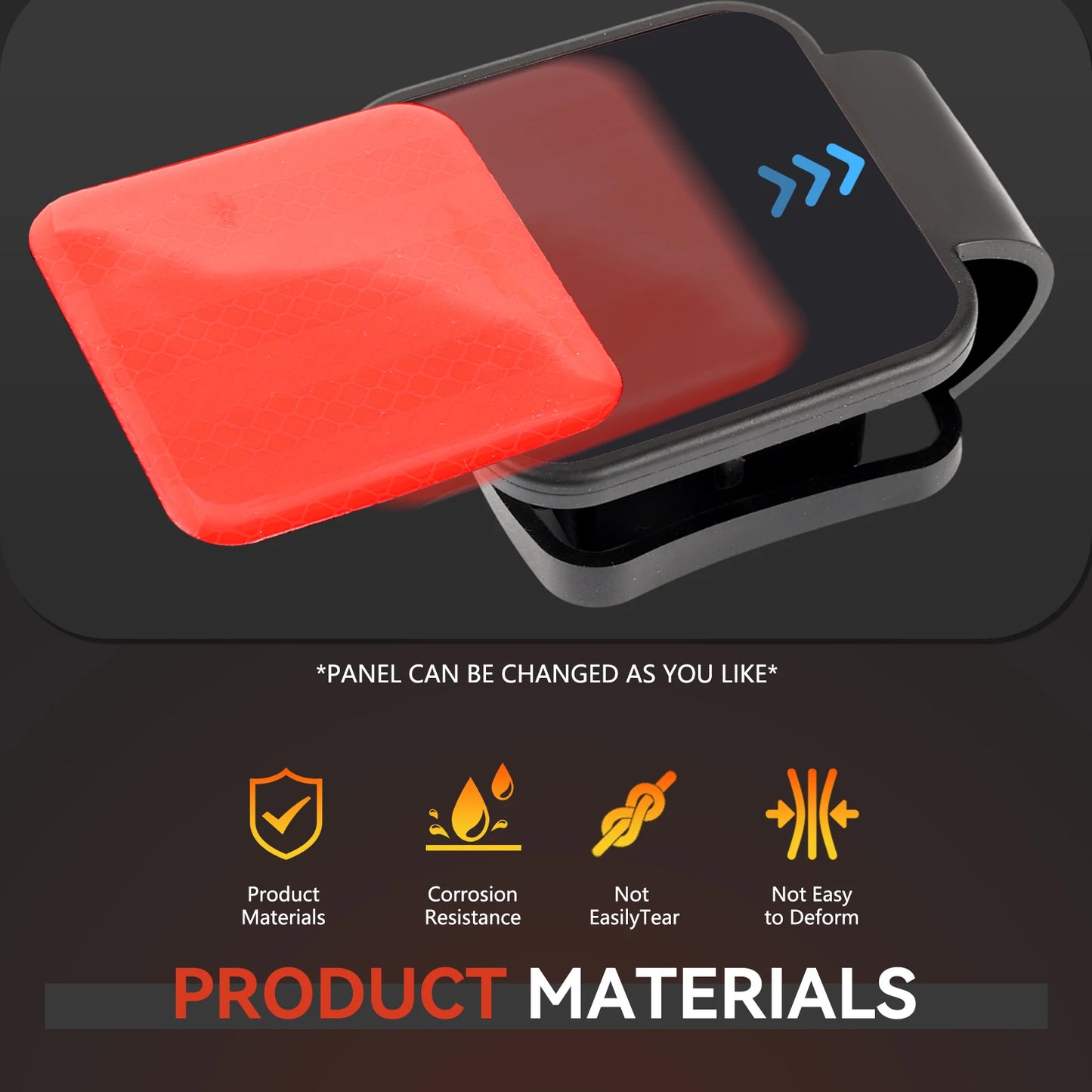 2'' Inch Trailer Hitch Receivercover Orange Reflector