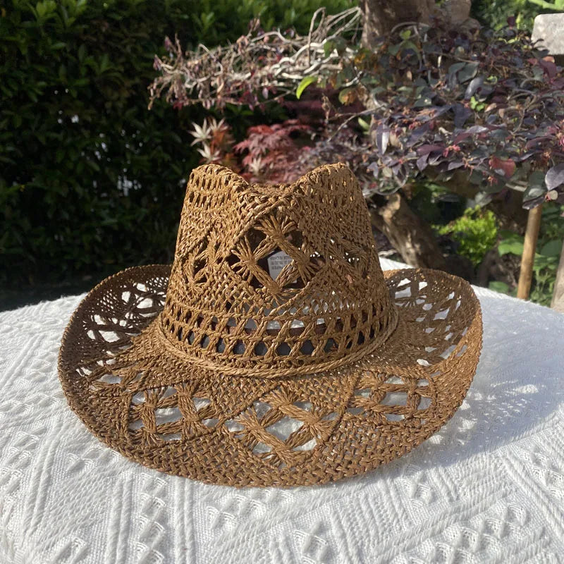 Vintage Straw Hat Wide Brim Sun Hat