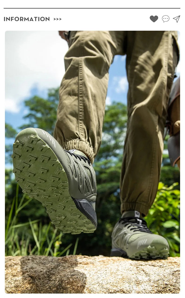Men's Outdoor Waterproof Leather Hiking Shoes