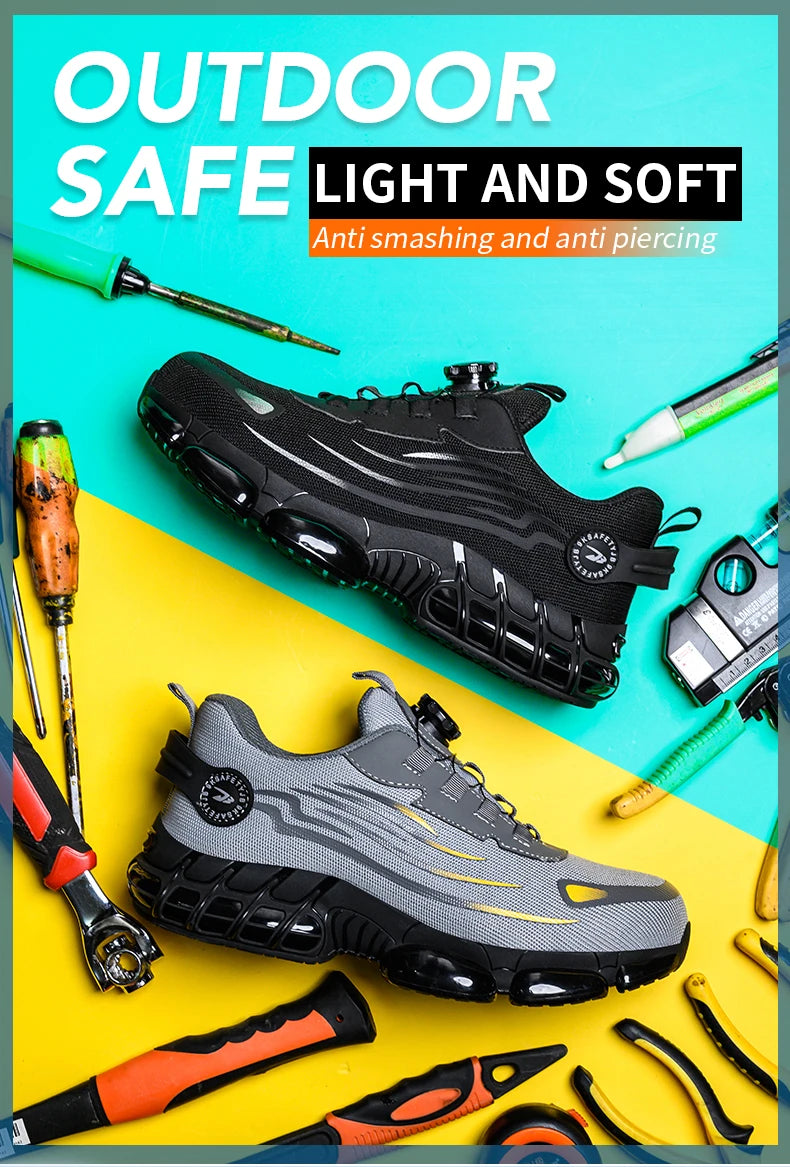 Soft sole comfortable anti-smash anti-puncture safety shoe