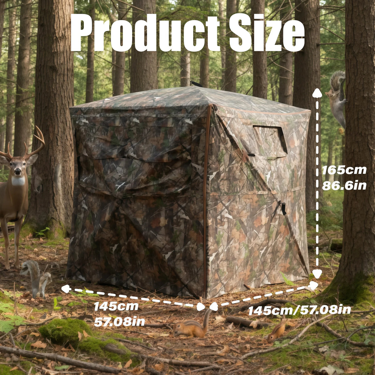 Camouflage Pop-Up Hunting Blind Easy Setup
