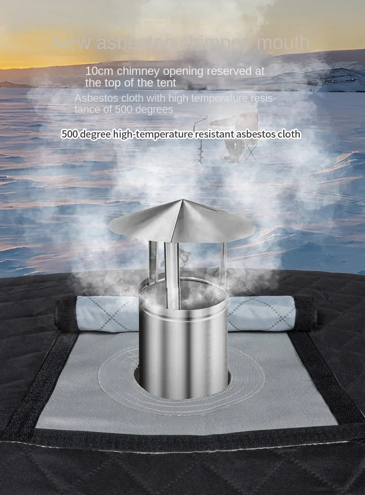 YOUSKY Outdoor Ice Fishing Tent 3-4 Person with Chimney Vent
