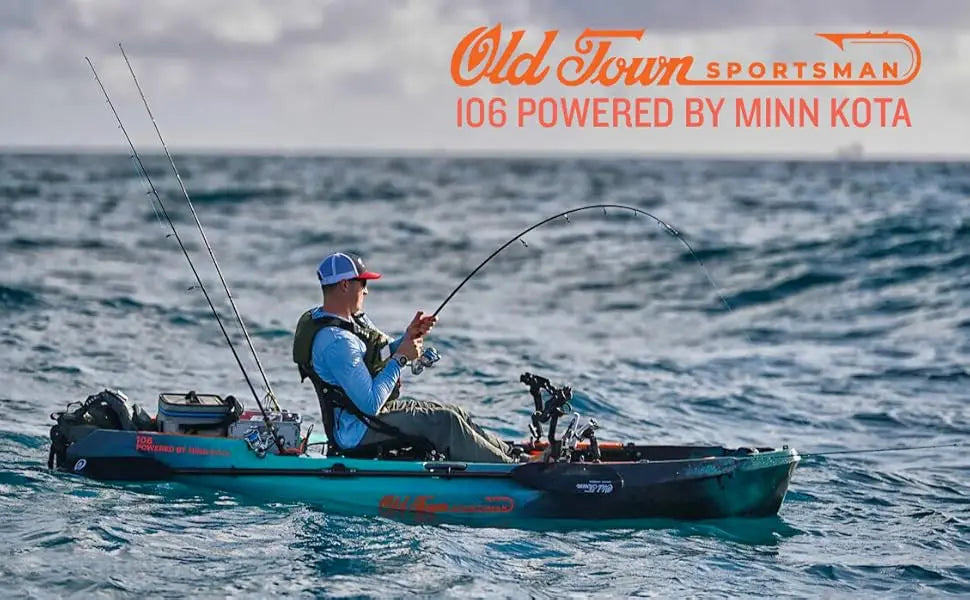 Old Town Sportsman 106 Powered by Minn Kota Solo Sit-on-Top Fishing Motorized Kayak,