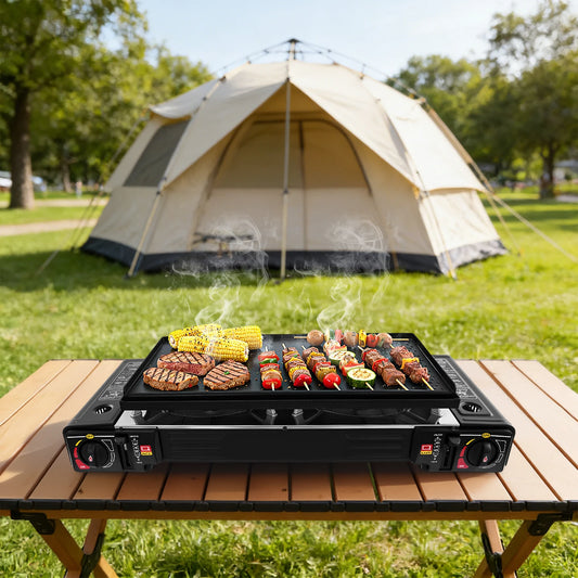 Camping Stove Propane Gas Camping Stove Dual Burner
