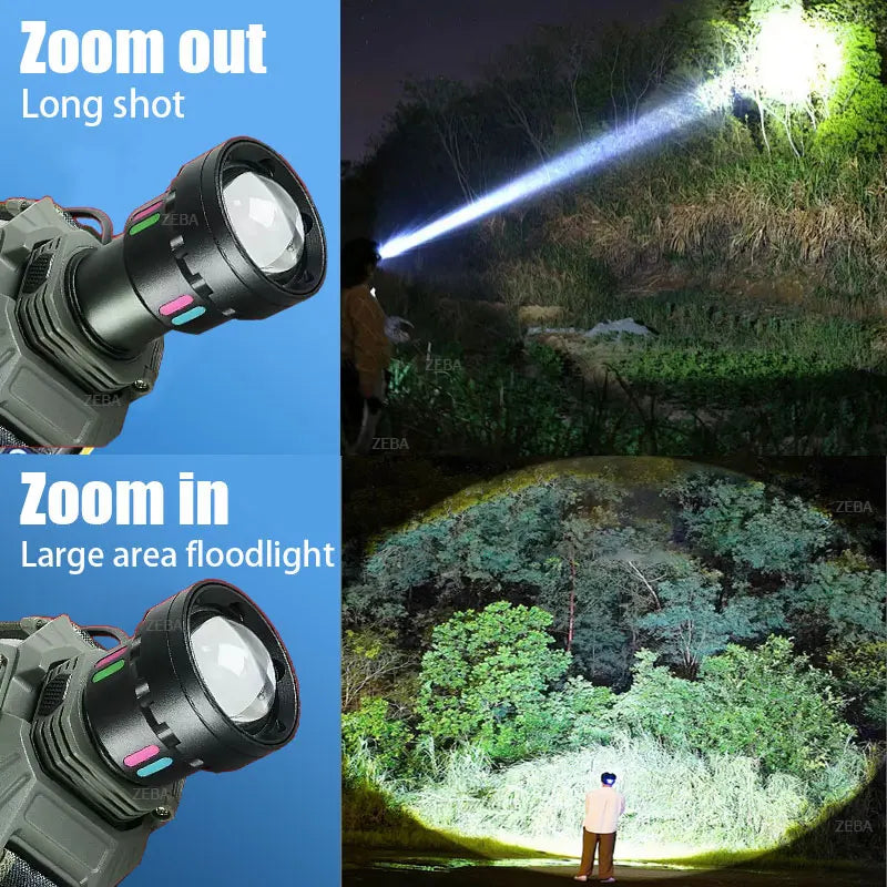 3500000LM  Powerful LED USB Rechargeable Head Light   Waterproof
