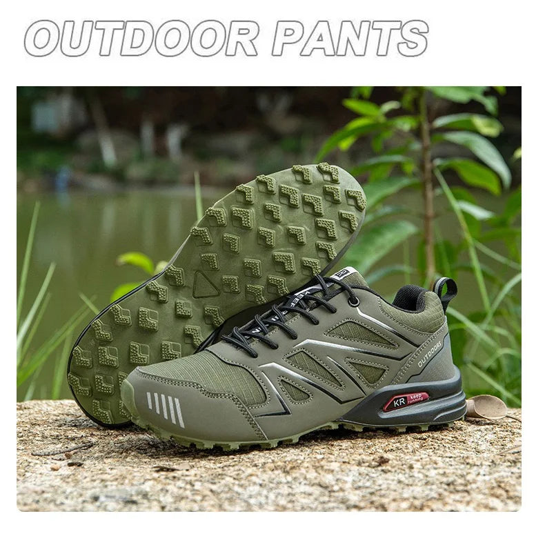 Men's Outdoor Waterproof Leather Hiking Shoes