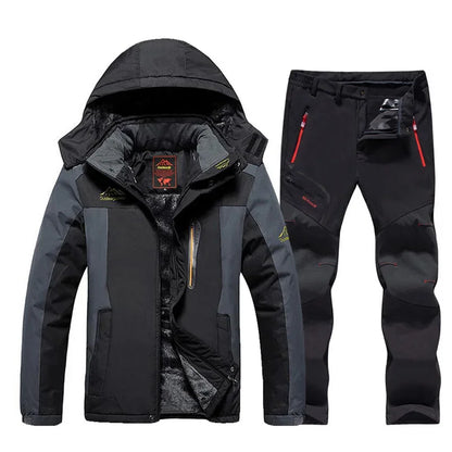 Men's Windproof Waterproof Skiing And Snowboarding Jacket and Pants Set