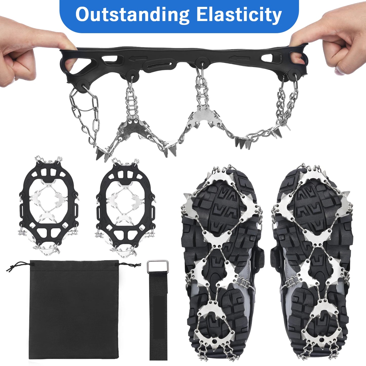 Tomshoo Ultralight 32-Teeth Ice Claw Stainless Steel