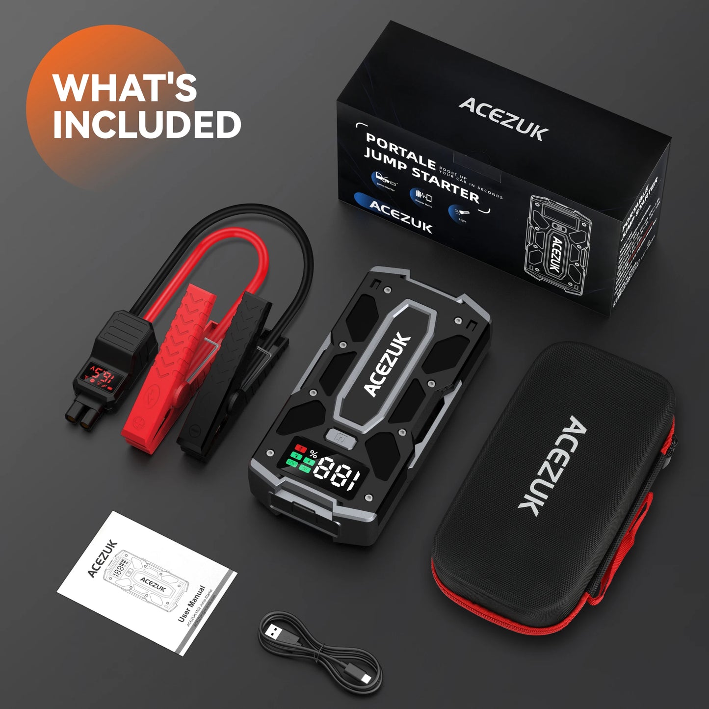 3000A/4000A/5000A Jump Starter External Battery 12V Starting Device