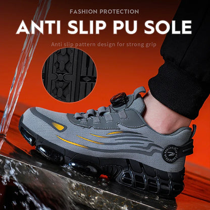 Soft sole comfortable anti-smash anti-puncture safety shoe