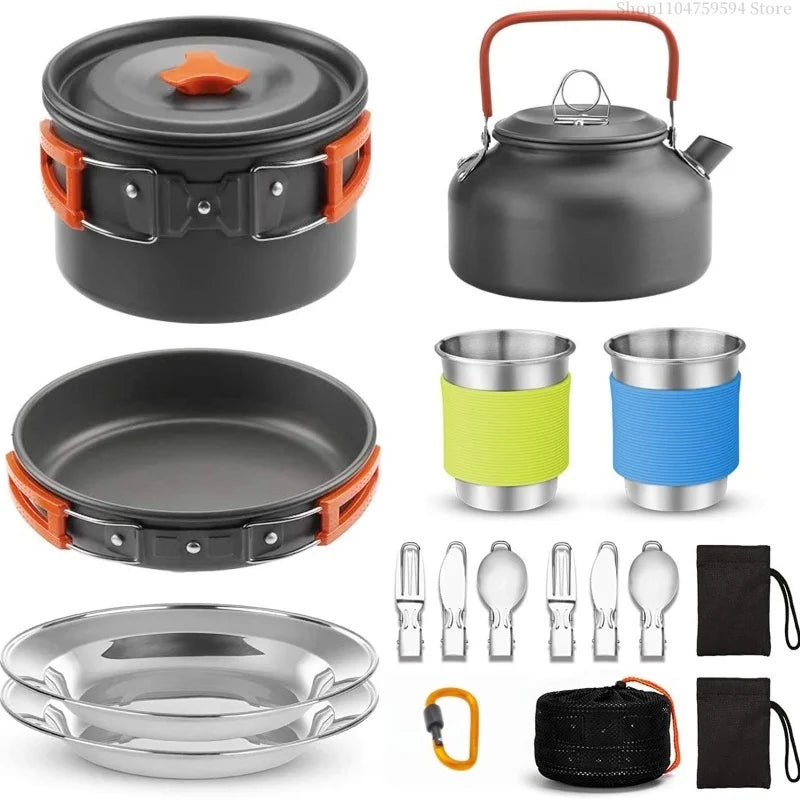 Outdoor cooking equipment - 2-3 person camping pot set