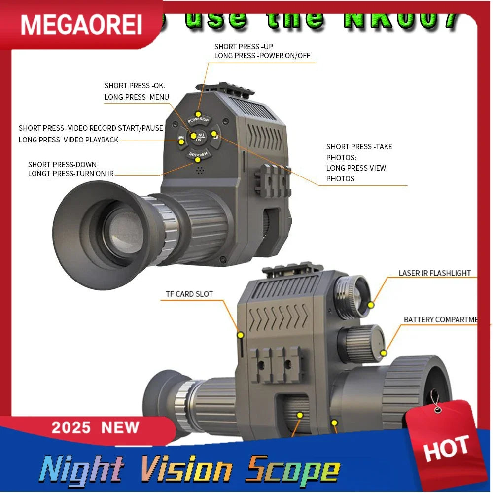 Megaorei NK007 2025 New 1080P Night Hunting Scope