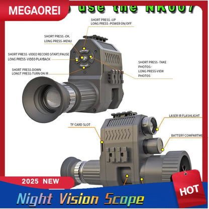 Megaorei NK007 2025 New 1080P Night Hunting Scope
