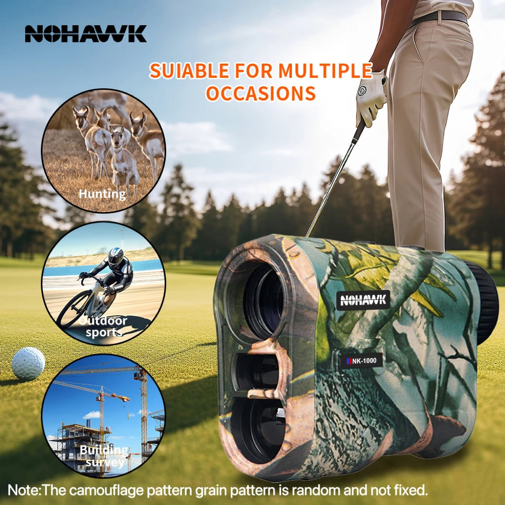 NOHAWK Hunting Rangefinder, 1000M/Yds,  6x Magnification