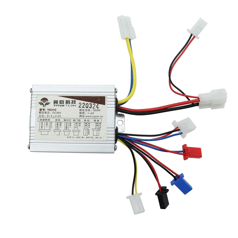 Electric Bike Motor Brushed Controller & Throttle Twist Grip