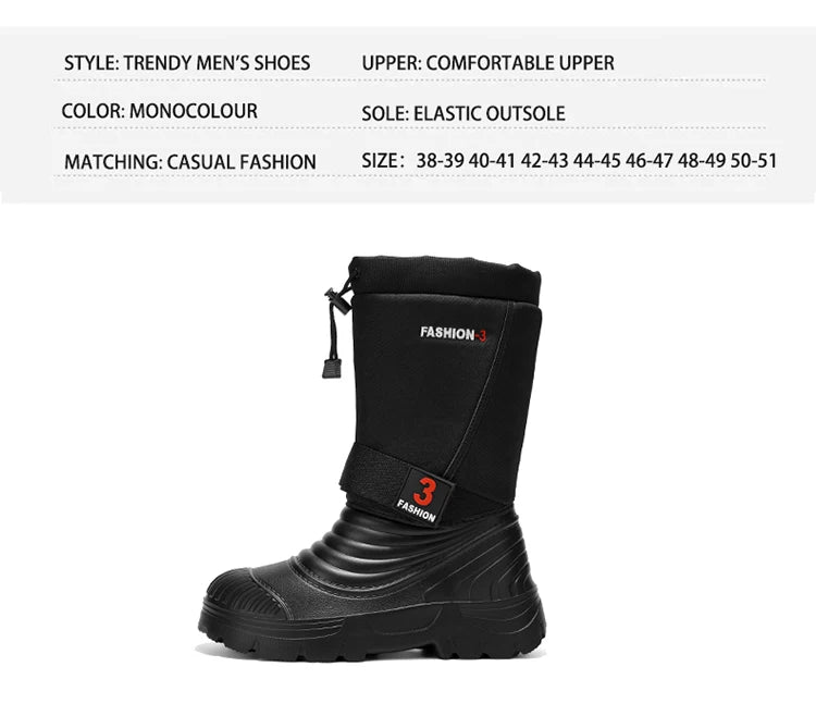 Men's Snow Boots Waterproof Non-slip