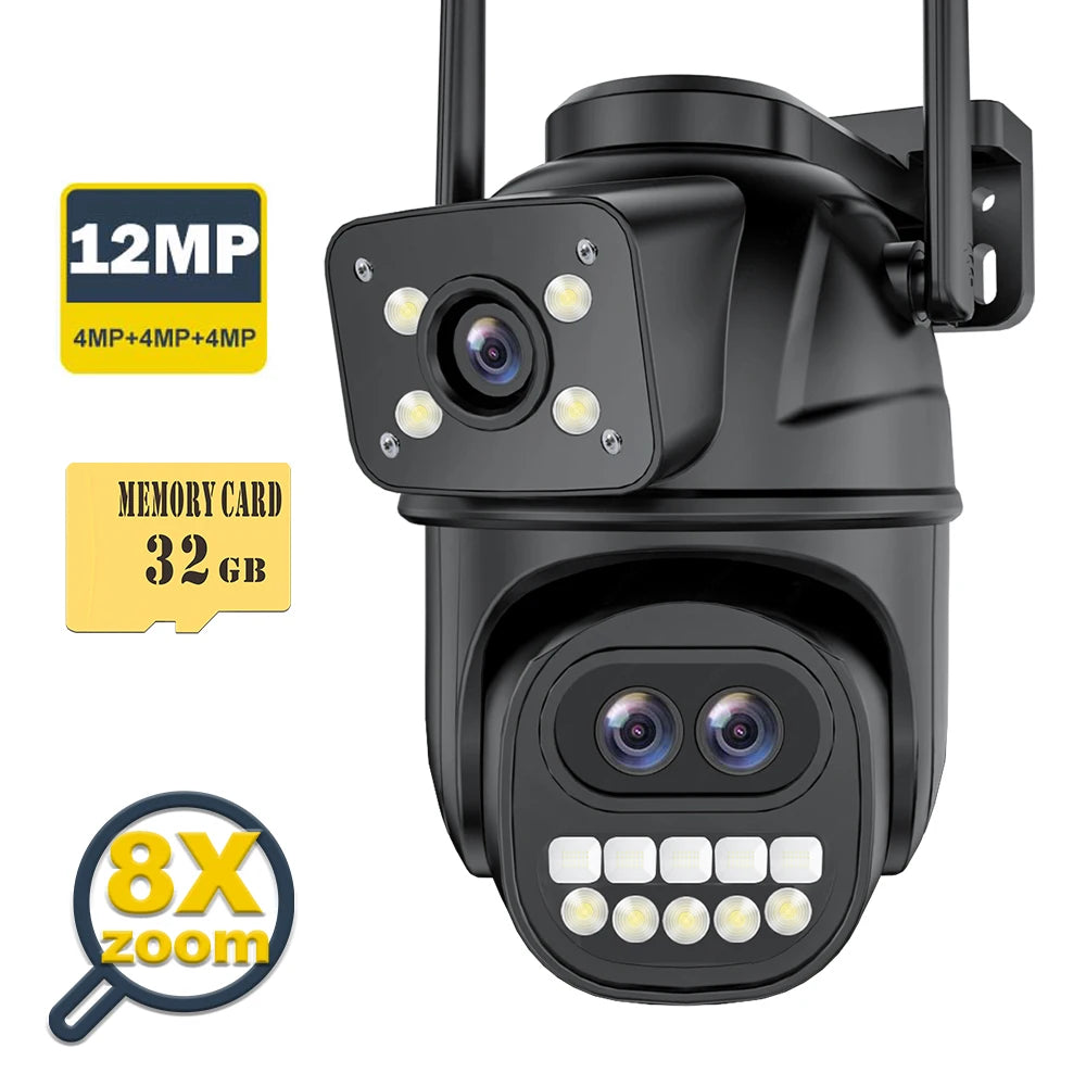 12MP 6K Outdoor WIFI CCTV 8MP Surveillance Cam