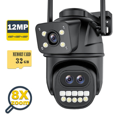 12MP 6K Outdoor WIFI CCTV 8MP Surveillance Cam