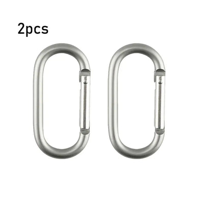 2pcs Alloy Aluminum Survival Gear Mountaineering Carabiner