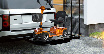 500LBS Mobility Scooter Carrier with Folding Ramp Fits 2" Hitch Receiver